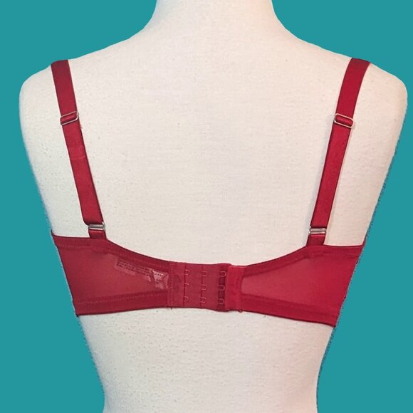 Soma Sensuous Lace Red Bra Size 38D Preowned - Picture 2 of 7